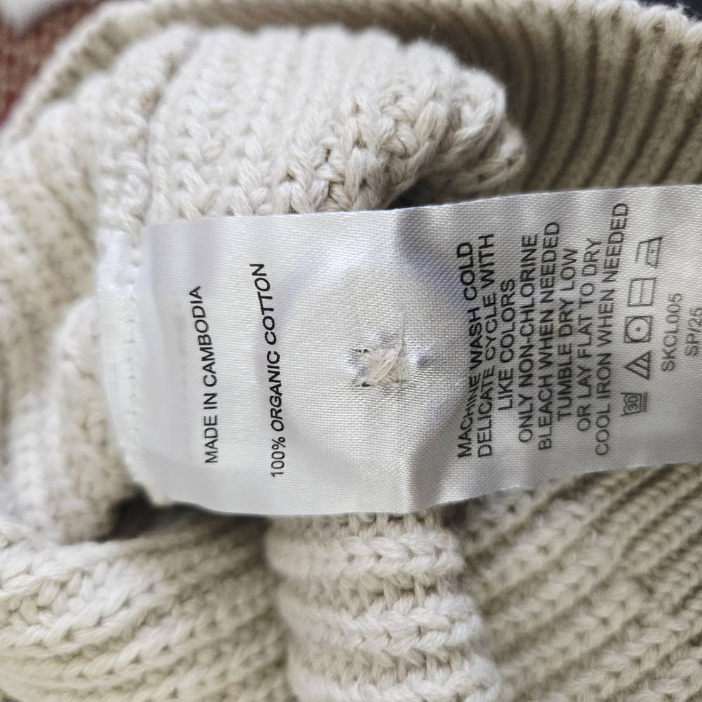 Quince 100% CottonWomen's Cream Cardigan Sweater - Picture 4 of 5